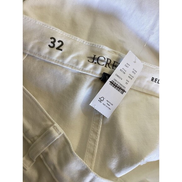 J. Crew Sailor Mid Rise Relaxed Demi Boot Jean White 32 - Picture 5 of 7